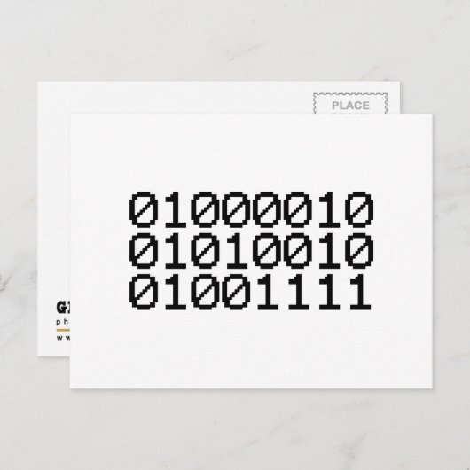BINARY BRO POSTKARTE (Vorne/Hinten)
