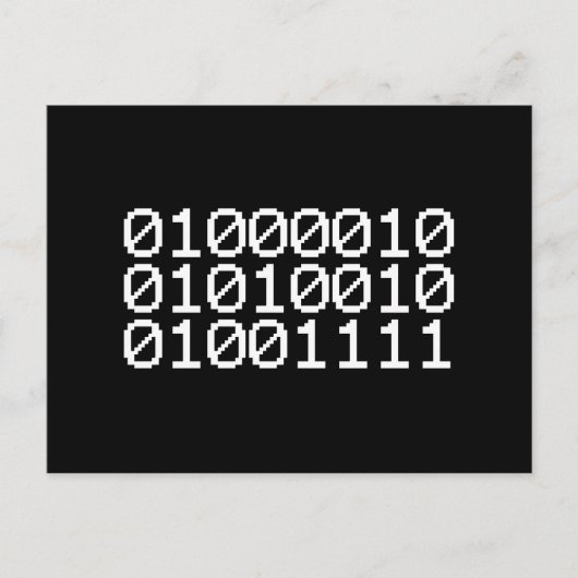 BINARY BRO POSTKARTE (Vorderseite)
