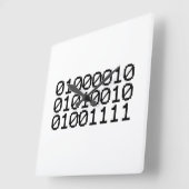 BINARY BRO QUADRATISCHE WANDUHR (Winkel)