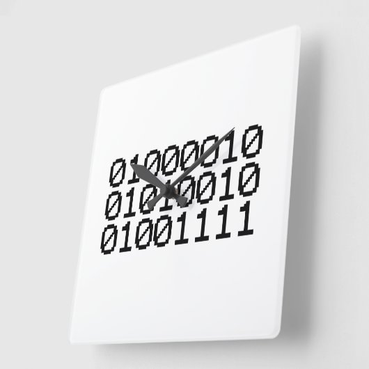 BINARY BRO QUADRATISCHE WANDUHR (Winkel)