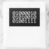 BINARY BRO RECHTECKIGER AUFKLEBER (Tasche)