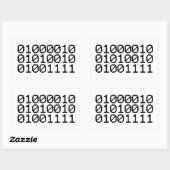 BINARY BRO RECHTECKIGER AUFKLEBER (Blatt)