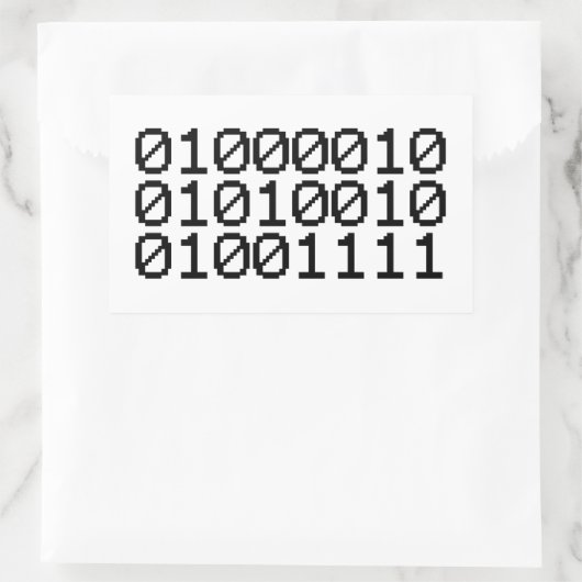 BINARY BRO RECHTECKIGER AUFKLEBER (Tasche)