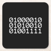 BINARY BRO RECHTECKIGER PAPPUNTERSETZER (Vorderseite)