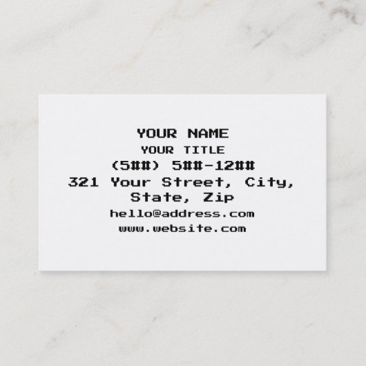 BINARY BRO VISITENKARTE (Rückseite)