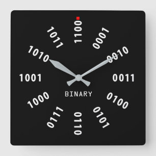 Binary Clock Quadratische Wanduhr