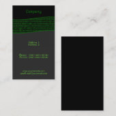 Binary Code Business Card Visitenkarte (Vorne/Hinten)