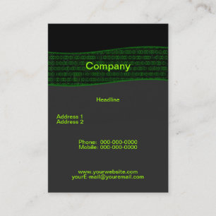 Binary Code Business Card Visitenkarte