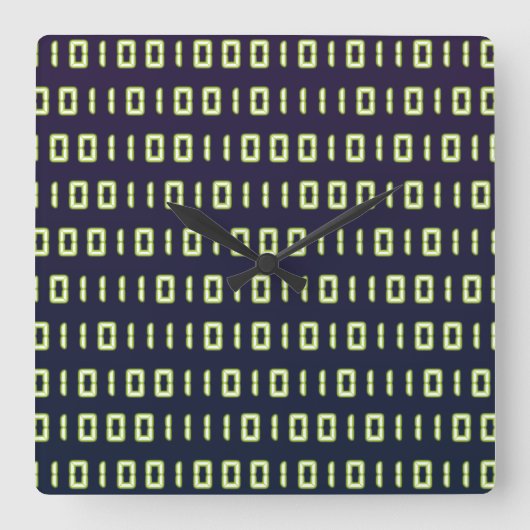 Binary Code Clock Quadratische Wanduhr (Vorderseite)
