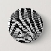 Binary-Code für Schwarz und Weiß Button (Vorderseite)
