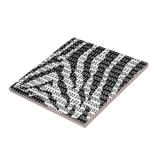 Binary-Code für Schwarz und Weiß Fliese (Seite)