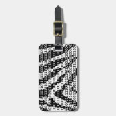 Binary-Code für Schwarz und Weiß Gepäckanhänger (Vorderseite vertikal)