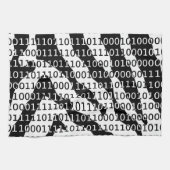 Binary-Code für Schwarz und Weiß Geschirrtuch (Horizontal)