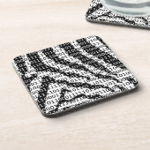 Binary-Code für Schwarz und Weiß Getränkeuntersetzer (Linke Seite)