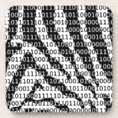 Binary-Code für Schwarz und Weiß Getränkeuntersetzer (Vorderseite)