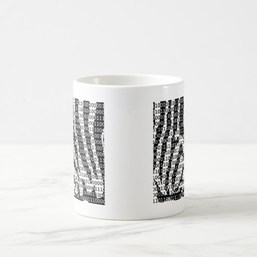 Binary-Code für Schwarz und Weiß Kaffeetasse (Mittel)