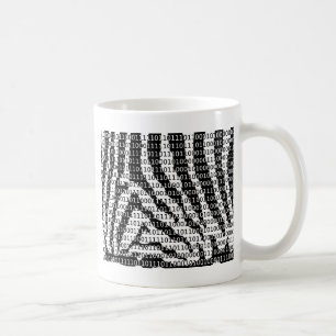 Binary-Code für Schwarz und Weiß Kaffeetasse