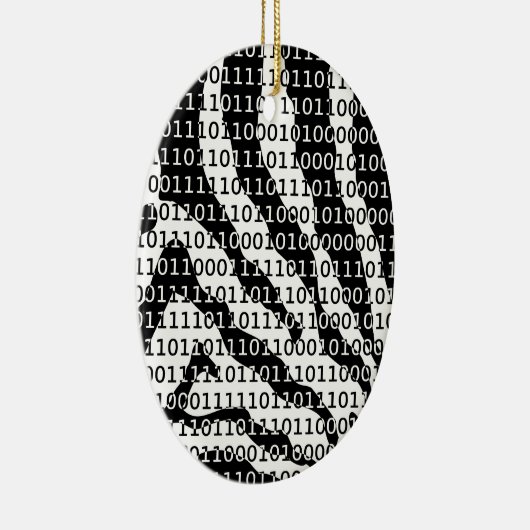 Binary-Code für Schwarz und Weiß Keramik Ornament (Rechts)