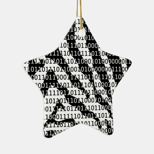 Binary-Code für Schwarz und Weiß Keramik Ornament (Rechts)