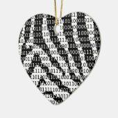 Binary-Code für Schwarz und Weiß Keramik Ornament (Links)