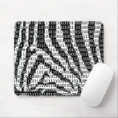 Binary-Code für Schwarz und Weiß Mousepad (Mit Mouse)