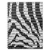 Binary-Code für Schwarz und Weiß Notizblock (Vorderseite)