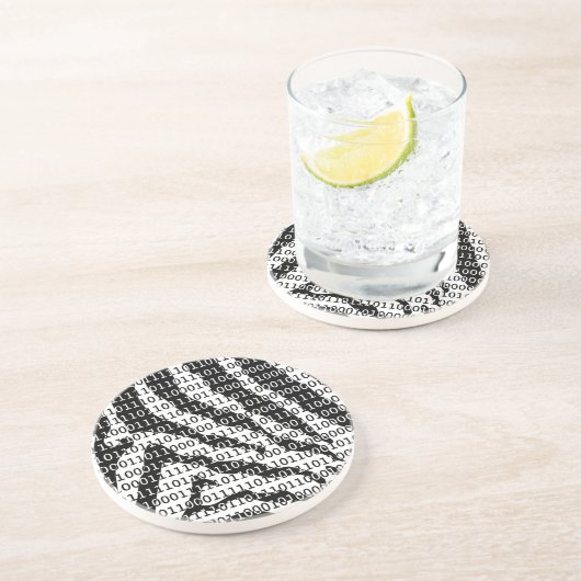 Binary-Code für Schwarz und Weiß Untersetzer (Seite)