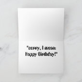 Binary Code Happy Birthday Card - Robot Karte (Innenseite)