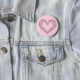 Binary Code Heart Button