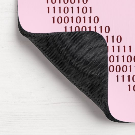 Binary Code Heart Mousepad (Ecke)
