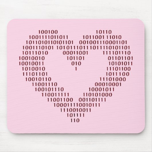 Binary Code Heart Mousepad (Vorne)