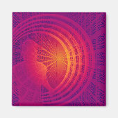 Binary Code Hi-Tech Abstract Design Magnet (Vorne)