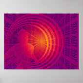 Binary Code Hi-Tech Abstract Design Poster (Vorne)