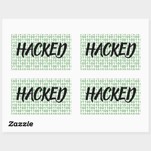 Binary-Code Rechteckiger Aufkleber (Blatt)