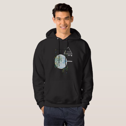 Binary Code Retro Computer Geek Programmer Nerd Te Hoodie (Vorne ganz)