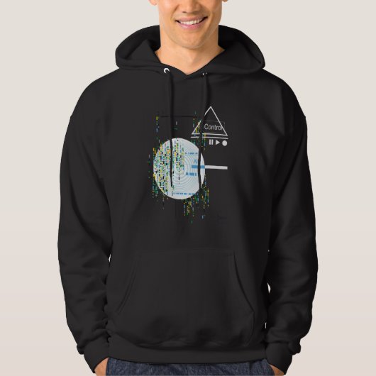 Binary Code Retro Computer Geek Programmer Nerd Te Hoodie (Vorderseite)