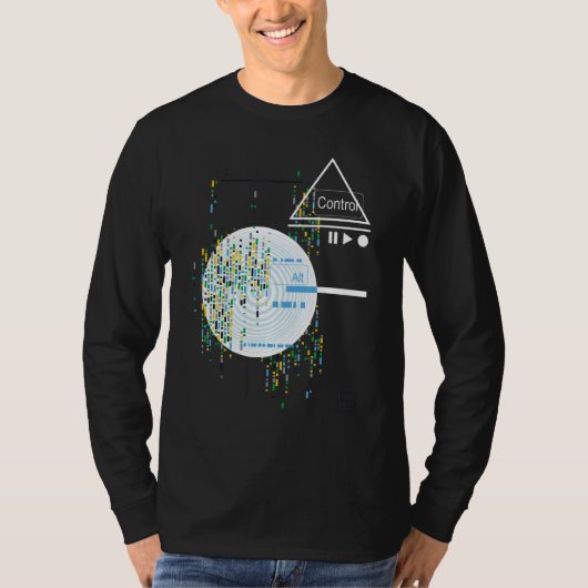 Binary Code Retro Computer Geek Programmer Nerd Te T-Shirt (Vorderseite)