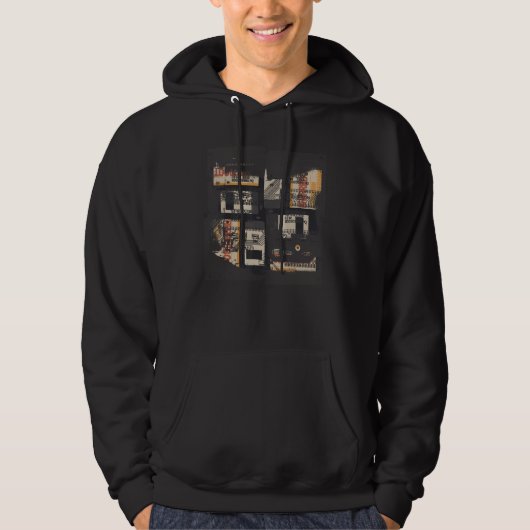 Binary Code Retro Computer Glitch Geek Programmer Hoodie (Vorderseite)