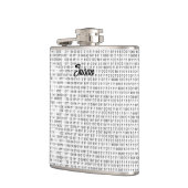 Binary Code Schwarz-weiße Streifen Flachmann (Links)