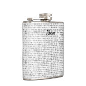 Binary Code Schwarz-weiße Streifen Flachmann (Rechts)