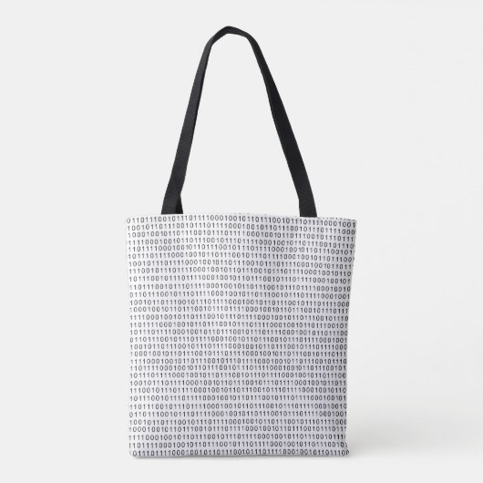 Binary Code Schwarz-weiße Streifen Tasche (Rückseite)