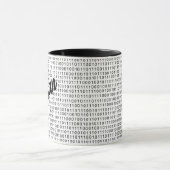 Binary Code Schwarz-weiße Streifen Tasse (Zentrum)