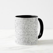 Binary Code Schwarz-weiße Streifen Tasse (VorderseiteRechts)
