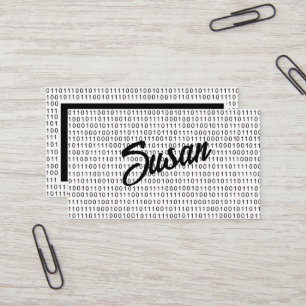 Binary Code Schwarz-weiße Streifen Visitenkarte