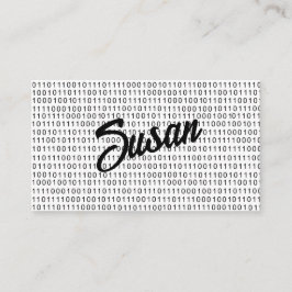 Binary Code Schwarz-weiße Streifen Visitenkarte