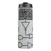 Binary Code Thermal Tumbler – Modern Tech Design Thermosbecher (Vorderseite)