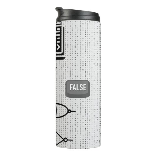 Binary Code Thermal Tumbler – Modern Tech Design Thermosbecher (Nach rechts gedreht)