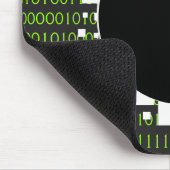 Binary Code White Green Digital Portal 1s Abyss Mousepad (Ecke)