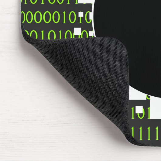 Binary Code White Green Digital Portal 1s Abyss Mousepad (Ecke)