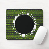 Binary Code White Green Digital Portal 1s Abyss Mousepad (Mit Mouse)